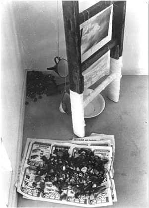 100 Stones for George Maciunas by Geoffrey Hendricks (Photo: Kirsten Justesen, 1985)
