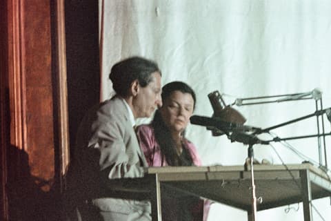 Jackson Mac Low and Anne Tardos (Photo: Berty Skuber, 1985)
